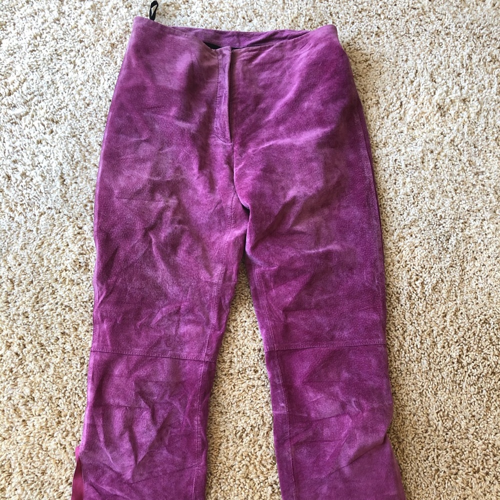 Vintage bebe magenta suede pants!